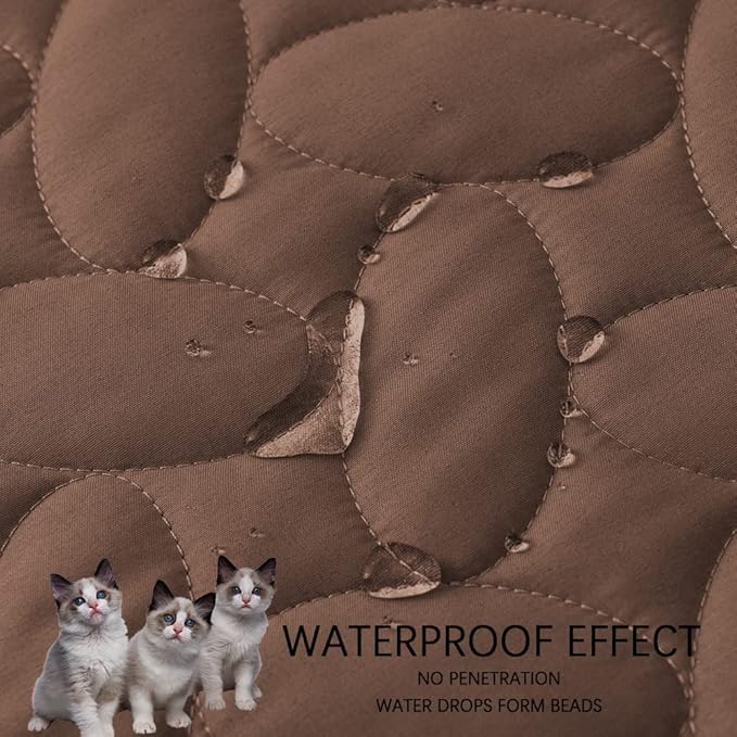 Ameritex Pet Bed Cover Dog Bed Blanket for Sofa and Furniture Waterproof New Pattern Design (40x50 Inch, Chocolate)
