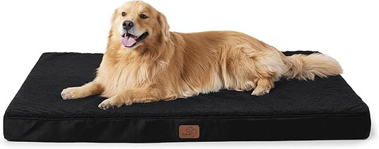 Bedsure XL Dog Bed Large Sized Dog -Orthopedic Waterproof Extra Large Pet Beds with Removable Washable Cover, Egg Crate Foam Mat, Suitable for Pet Up to 100 lbs