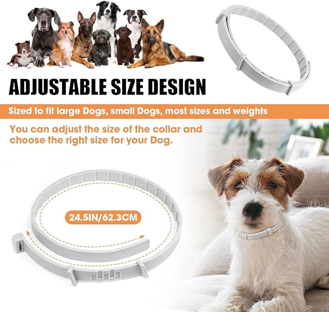 Nodfens Calming Collar for Dogs, Adjustable Dog Pheromones Calming Diffuser, Pet Stop Peeing and Anxiety Relief, 6PCS 60 Day Long-Term Effect
