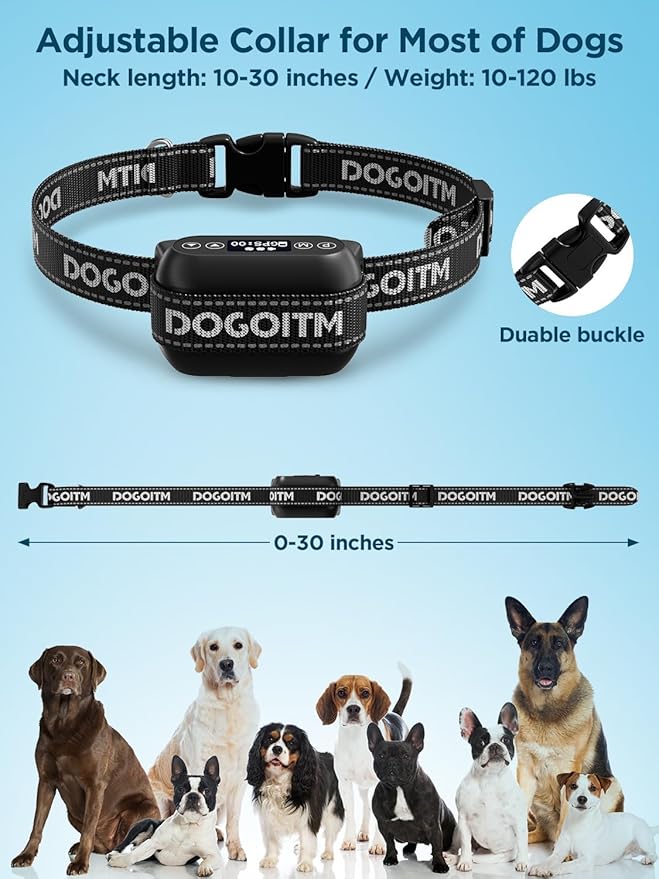 GPS Wireless Fence for Outdoor, Pet Containment System with AI Smart GPS Signal for Most of Dogs, Waterproof&Rechargeable Electric Collar Fence with 3 Warning Modes, Range 65-3290 FT