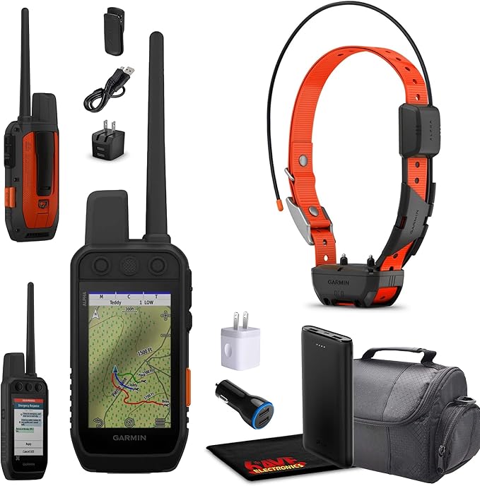 Garmin Alpha 300i Handheld Advanced Tracking & Training System with inReach Satellite Technology Bundle with Garmin Dog Collar Alpha TT25 Tracker & Training Collar with GPS Charger + More Accessories