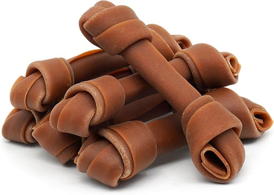 MON2SUN Rawhide Free Dog Treats, Peanut Butter Bones, 5 Inch 6 Count Chews for Small and Medium Dogs, Healthy Bones for Balanced Nutrition (Peanut Butter, 12.7 Ounce -Pack of 1)