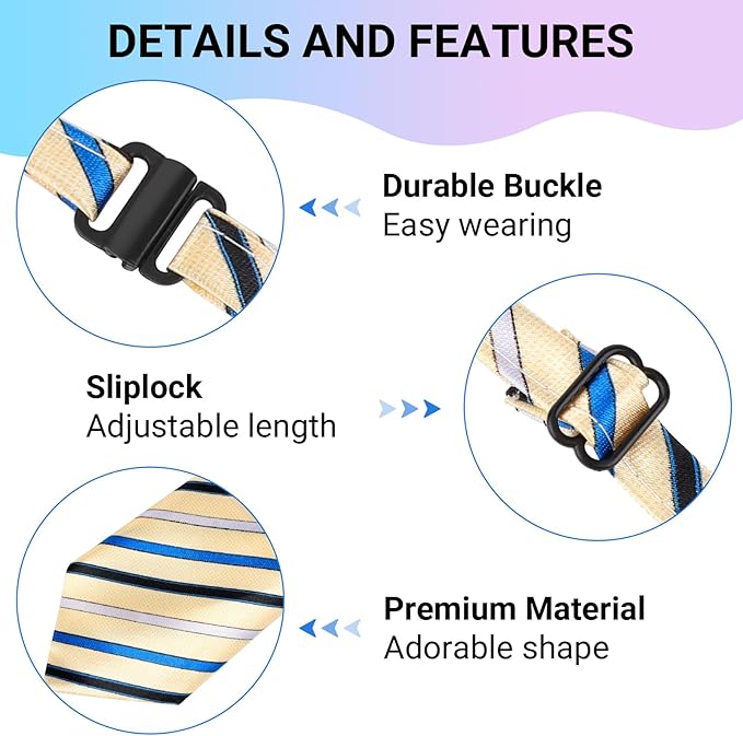 Segarty 30 PCS Dog Neckties, Adjustable Dog Ties Dog Neck Ties and Bows for Medium Large Dog Festival Formal Bulk Pet Bowties Collar Grooming Dogs Accessories Birthday Wedding Costumes Holiday