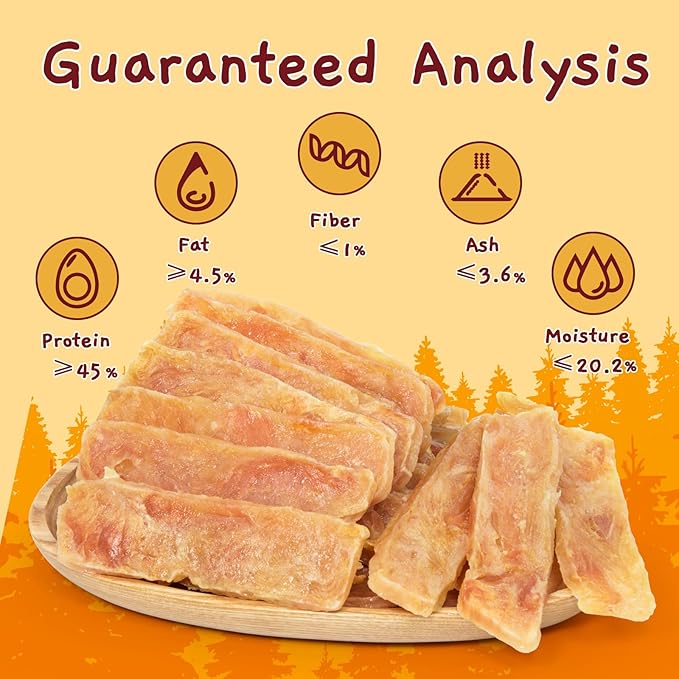 Jungle Calling Dog Treats Chicken Jerky Training Treats, Slow Roasted Snacks for Medium and Large Dogs Chewy Treats 10.6 Ounce (Chicken Fillet)