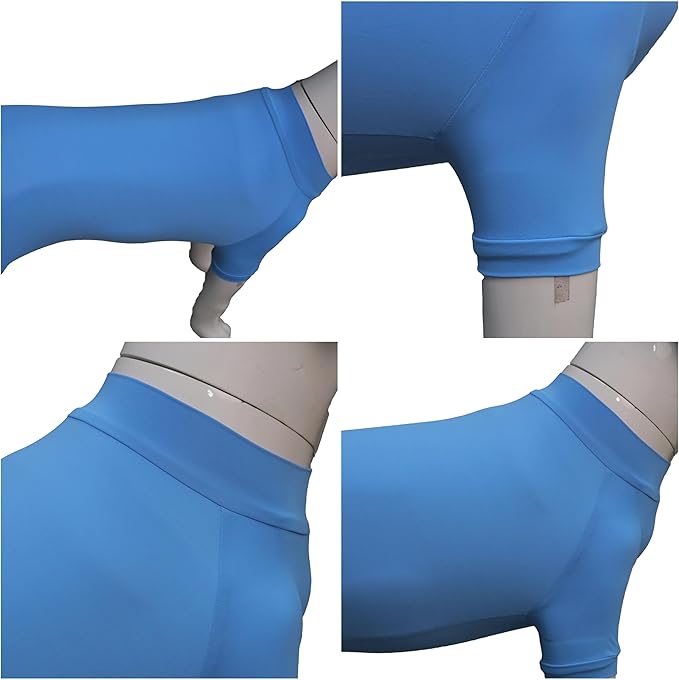 LoveLongLong Dog Jumpsuit with UV Protection and Quick-Dry Fabric for Spring Summer Pet Pajamas Sea Blue XL