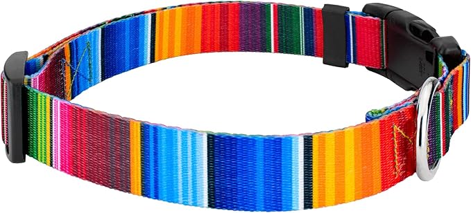 Country Brook Petz - Deluxe Serape Dog Collar - Made in The U.S.A. - Country and Western Collection Featuring Rustic Designs (1 Inch, Medium)