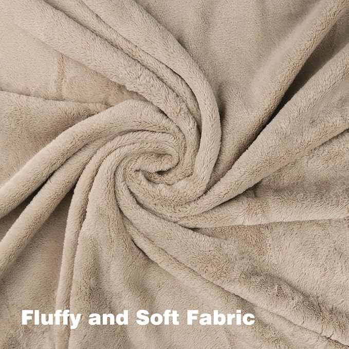 Onarway Dog Blanket Washable for Puppy: 4 Packs Dog Blankets 40”x28” - Fluffy Soft Small Throw for Cat Puppy Kitten Dogs - Fleece Pet Blankets for Bed Sofa Car and Indoor - Khaki