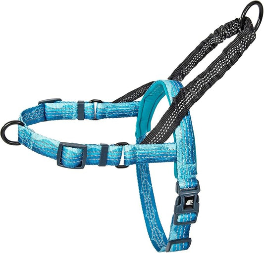Leash Boss No Pull Dog Harness, Easy Walk for Small, Medium, and Large Pets, Reflective with Rear and Front Clip Attachment (Wave Pattern, Medium)