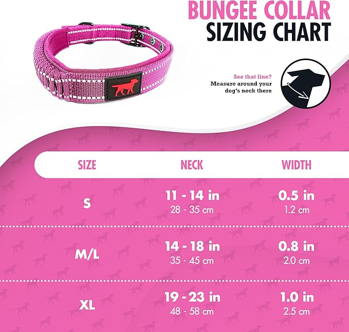 Tuff Pupper Heavy Duty Dog Collar with Handle | Ballistic Nylon Heavy Duty Collar | Padded Reflective Dog Collar with Adjustable Stainless Steel Hardware | Convenient Sizing for All Breeds