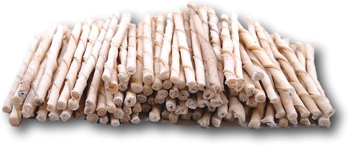 Top Dog Chews - All Natural Rawhide Dog Twists (100 Pack), Natural Chew Sticks for Healthy Teeth and Happy Dogs, Delicious Dog Treats for Canine Dental Care
