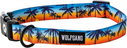 Wolfgang Multicolored SunsetPalms Polyester Dog Collar Small