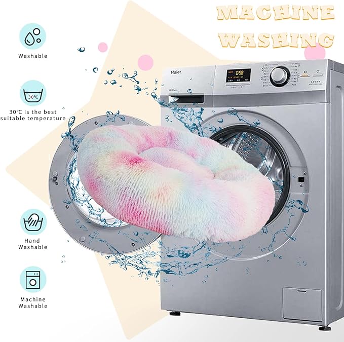 Calming Dog Bed for Medium Dogs Washable Anti-Anxiety Dog Beds fit 30bls Pets,30 Inches