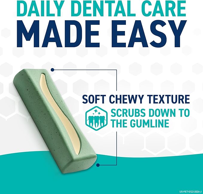 ORAVET Dental Chews for Dogs, Oral Care and Hygiene Chews (Small Dogs, 10-24 lbs.) Blue Pouch, 30 Count