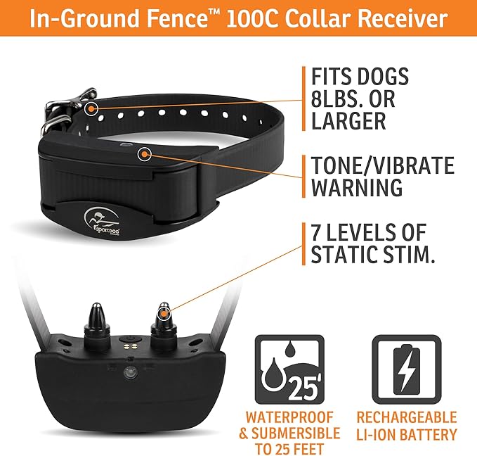SportDOG Rechargeable In-Ground Fence Systems, Electric Fence for Dogs, Waterproof and Submersible to 25 Ft, from The Parent Company of Invisible Fence Brand