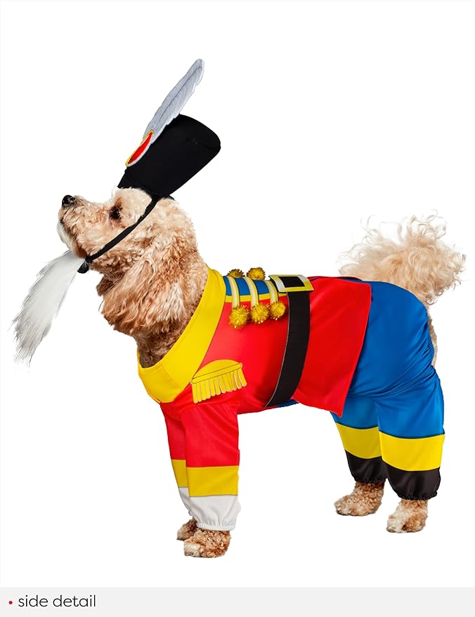 Rubies Nutcracker Fun and Cute Pet Costume Jumpsuit, Hat, and Backpack for Themed Parties and Halloween, Medium