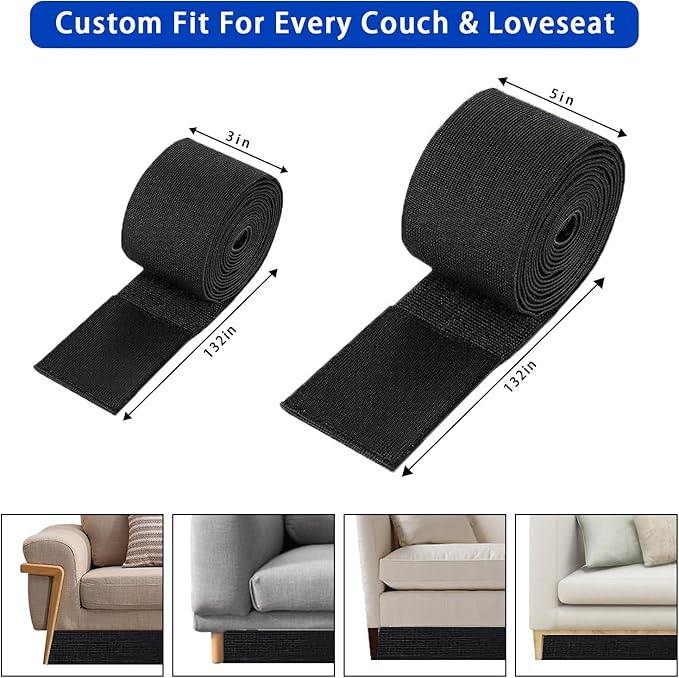 Under Couch Blocker for Kid and Pet Toys, Toy Blocker for Under Bed and Under Couch,Easy to Install, Stop Things from Going Under Sofa Bed and Other Furniture (5in x 132in)