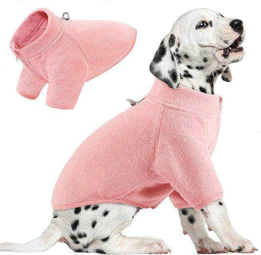 AOFITEE Dog Fleece Sweater, Dog Sweaters for Medium Dogs Girl Boy, Warm Dog Sweater for Dogs Male Female, Fleece Dog Vest Lightweight Dog Winter Jacket Sweatshirt with D-Ring and Turtleneck, XL