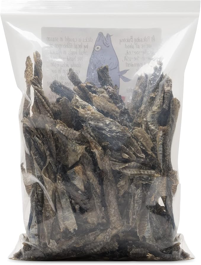 Polkadog Cod Skins Dog Treat - Lean Protein, Made in USA, Single-Ingredient, Grain & Gluten Free, for All Breeds - Crunchy Fish Skin Treat for Teeth Health, 12oz Shorties