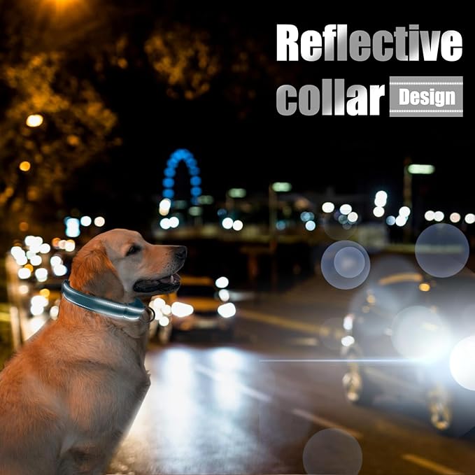 SGODA Martingale Dog Collar, Reflective Nylon Padded Dog Training Collars for Large Dogs, Red L