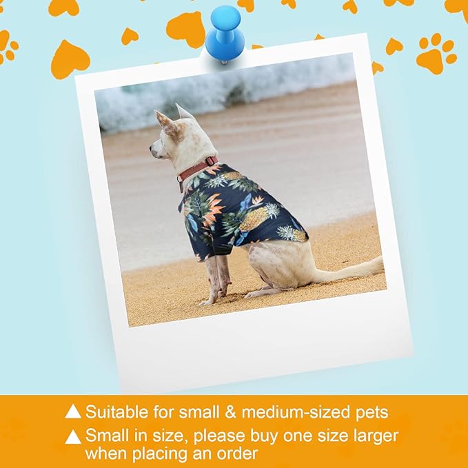 Weewooday 4 Pieces Pet Summer T-Shirts Hawaii Style Floral Pet Dog Shirt Breathable Cool Clothes Beach Seaside Puppy Sweatshirt for Small Puppy(Floral Style,X-Small)