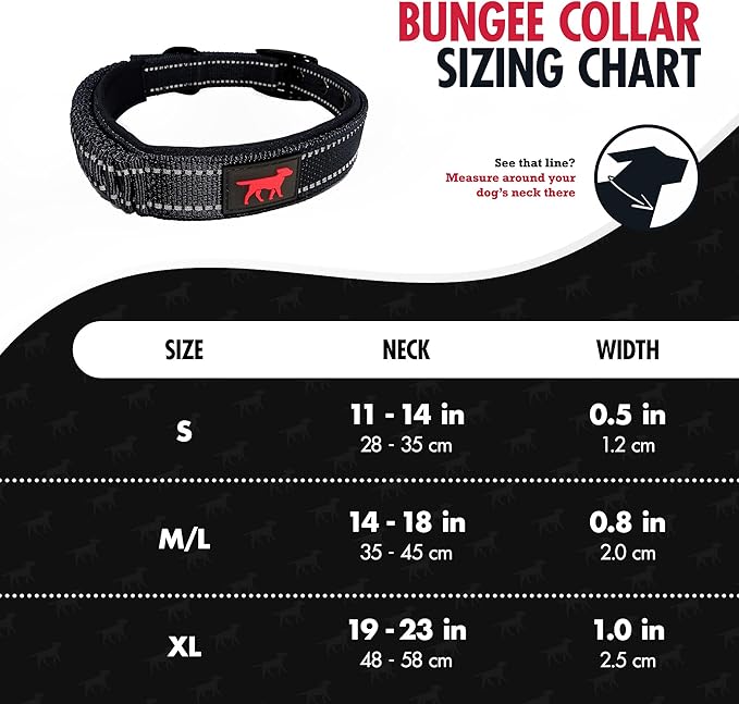 Tuff Pupper Heavy Duty Dog Collar with Handle | Ballistic Nylon Heavy Duty Collar | Padded Reflective Dog Collar with Adjustable Stainless Steel Hardware | Convenient Sizing for All Breeds