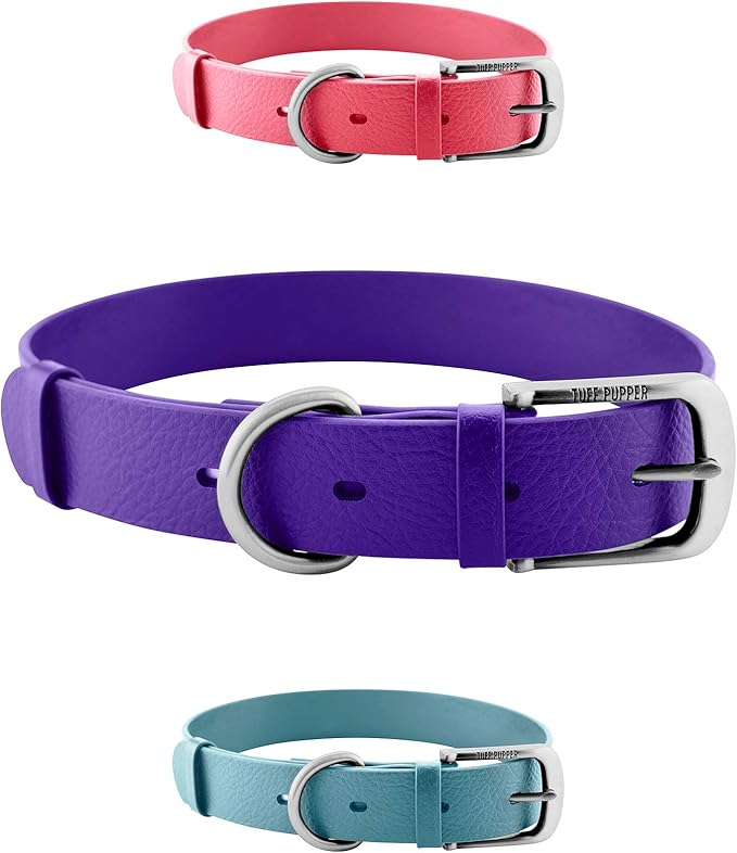 Tuff Pupper Classic Heavy Duty Dog Collar | 10x Stronger Than Leather | 100% Waterproof & Odor Proof Dog Collar | Tough Rust-Proof All Metal Hardware