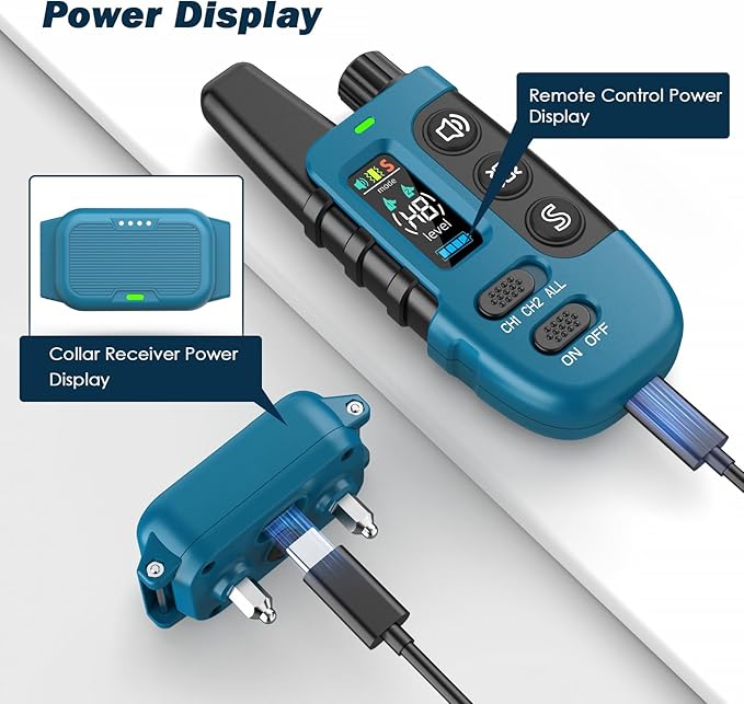 Dog Training Collar, Waterproof Remote Dog Collar with 3 Modes: Beep, Vibration, Safe Static,1600Ft Range, Rechargeable, Adjustable E-Collar for Small Medium Large Dogs