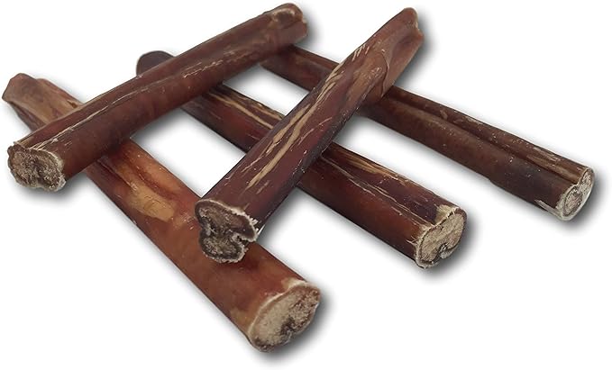 Top Dog Chews - Thick 6 Inch Bully Sticks, 100% Natural Beef, Free Range, Grass Fed, High Protein, Supports Dental Health & Easily Digestible, Dog Treat, (12 Pack)