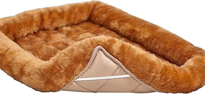 MidWest Homes for Pets Bolster Dog Bed 48L-Inch Cinnamon Dog Bed w/Comfortable Bolster | Ideal for Extra Large Dog Breeds & Fits a 48-Inch Dog Crate | Easy Maintenance Machine Wash & Dry