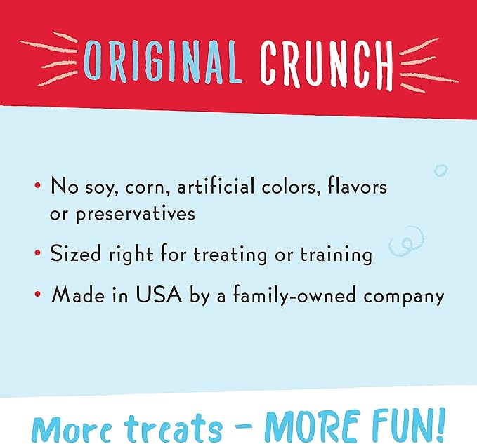 Charlee Bear Original Crunch Beef Liver Dog Treats, 16 oz (3-pack) - Made in the USA, Natural Training Treats for Dogs