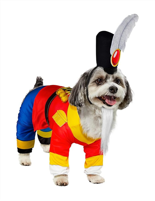 Rubies Nutcracker Fun and Cute Pet Costume Jumpsuit, Hat, and Backpack for Themed Parties and Halloween, Medium