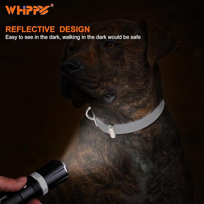 WHIPPY Leather Dog Collar for Medium Large Dog Adjustable Soft Leather Padded Puppy Collar with Alloy Buckle Heavy Duty Waterproof Classic Dog Pet Collar