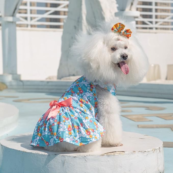 CuteBone Dog Easter Dress Puppy Sundress Pet Outfit Summer Fashion for Small Dogs Girl Cat Clothes BF08XS
