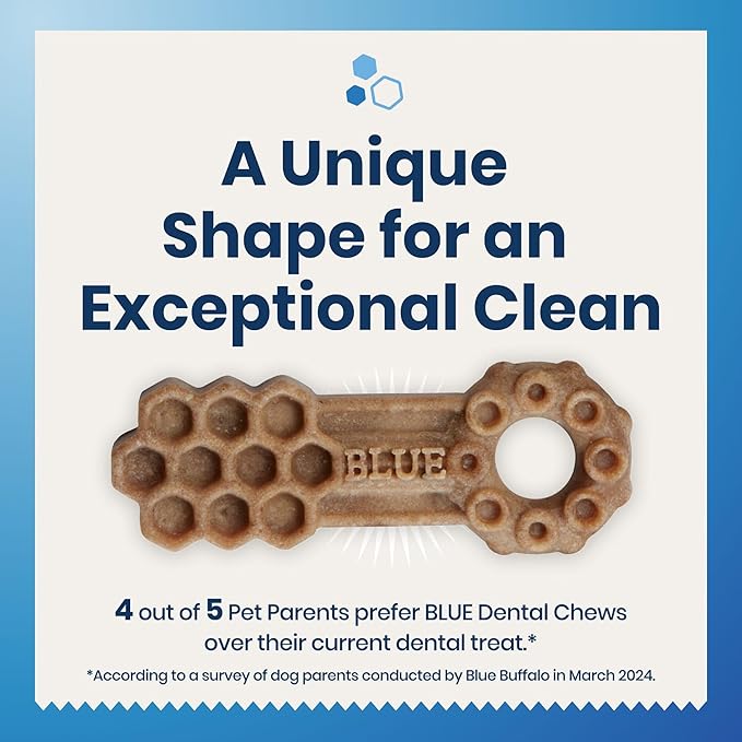 Blue Buffalo Dental Chews Medium Natural Dog Treats, Chicken & Spearmint 34.5-oz Bag (42 Count)
