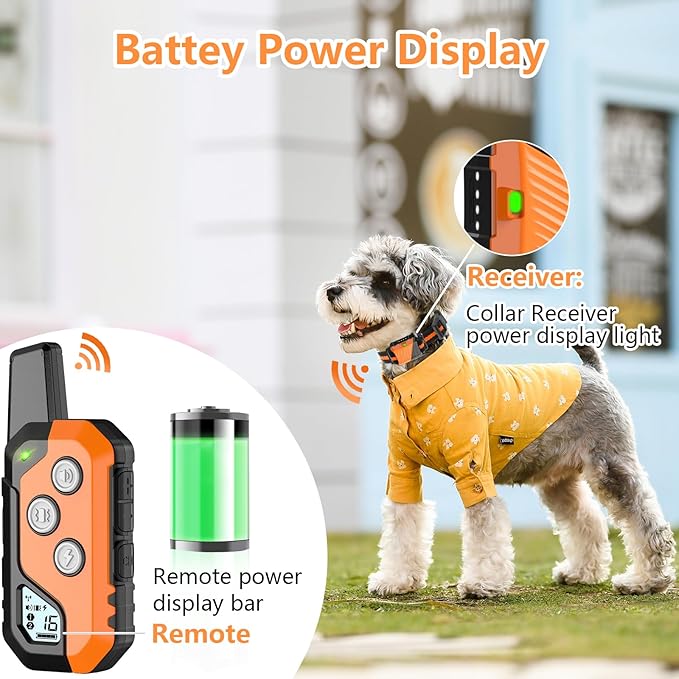 Shock Collar for Dogs, Dog Training Collar with Remote Control for 2 Dogs, 3 Training Modes with Beep, Vibration and Satic, Waterproof, Rechargeable E Collar for Large Medium Small