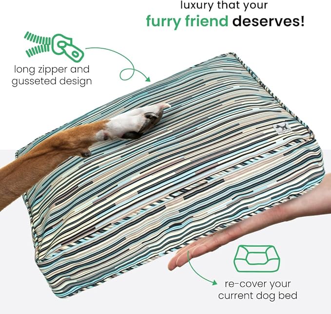 Molly Mutt Small Dog Bed Cover - I Don't Like Mondays Print - Measures 22”x27”x5”- 100% Cotton - Durable - Breathable - Sustainable - Machine Washable Dog Bed Cover