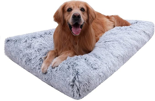 Vonabem XXL Dog Bed Washable, Waterproof Large Pet Bed with Removable Cover, 48 inch Dog Crate Bed for Jumbo XXLarge Dogs, Soft Plush Thick Dog Beds for Sleeping