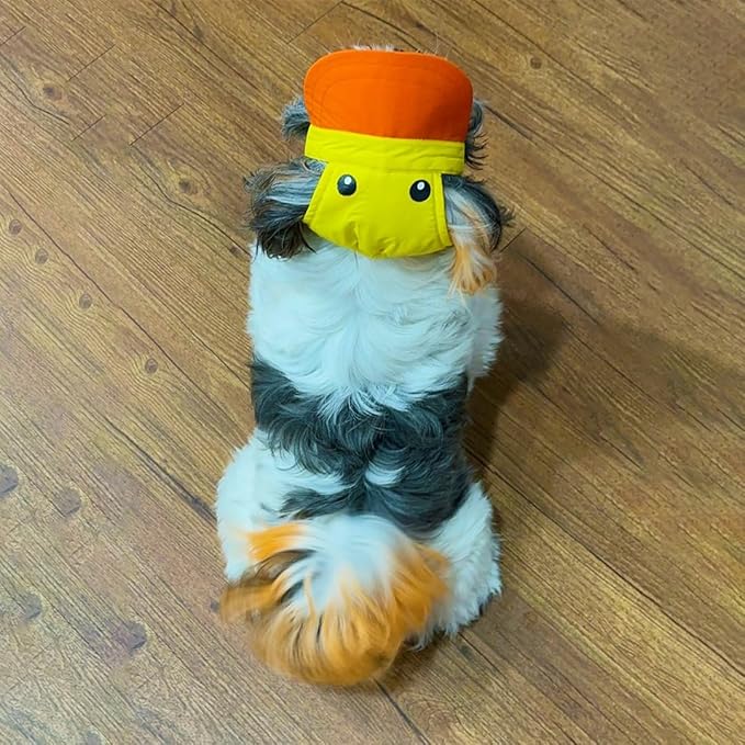 Yellow-Orange Baseball Cap for Dogs (Large)