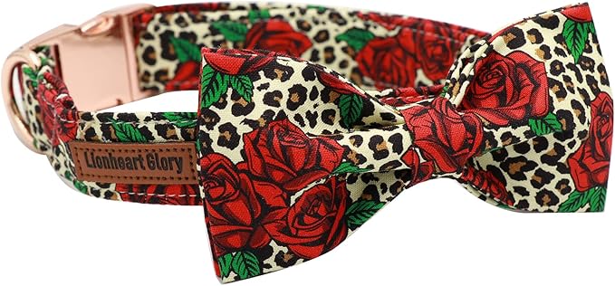 Lionheart glory Premium Dog Collars, Bowtie Dog Collar, Adjustable Heavy Duty Dog Collar with Bow for X-Small Dogs