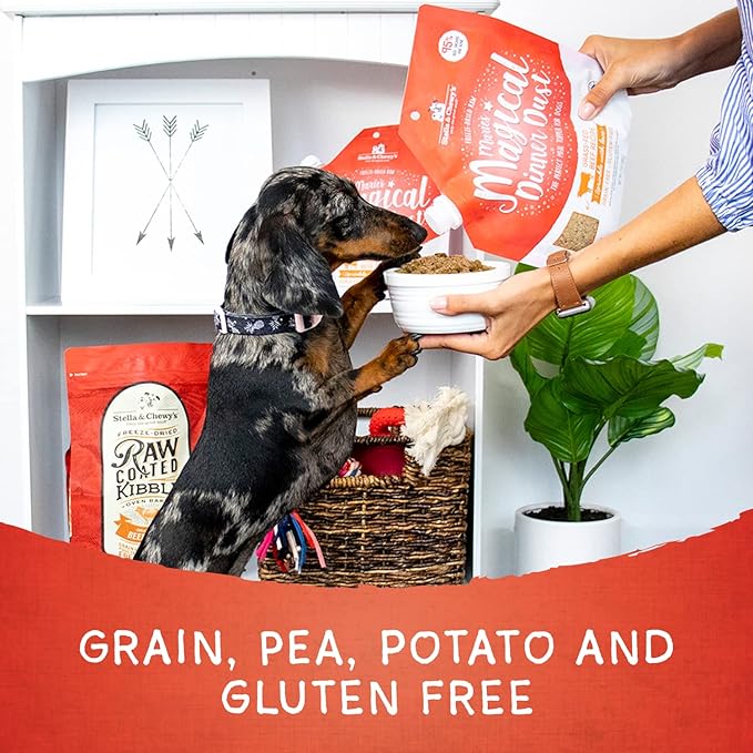 Stella & Chewy's Freeze-Dried Raw Marie's Magical Dinner Dust - Premium Bacon Dog Food Topper with Organic Fruits & Vegetables - Perfect for Picky Eaters - 7oz