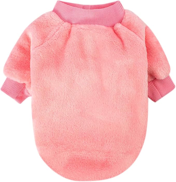 FabriCastle Dog Sweaters, 3-Pack Dog Clothes for Small Dogs Girl & Cats, Soft and Warm Pet Coats XXS - XXL, Winter Pet Jackets, Doggy Apparel Costumes, Puppy Outfits (Pink,Purple,Light Pink, X-Small)