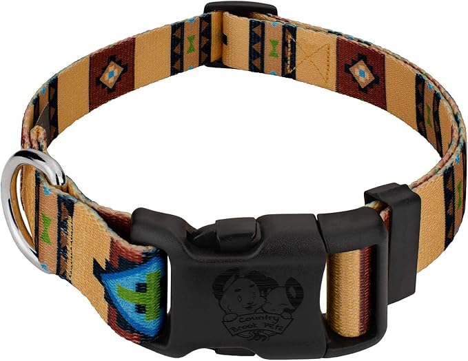 Country Brook Petz - Deluxe Native Arizona Dog Collar - Country and Western Collection Featuring Rustic Designs (1 Inch, Large)