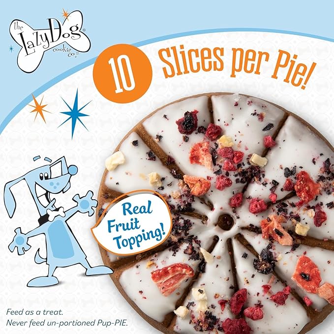 The Lazy Dog Pup-Pie - Original Pup-Pie - Happy Birthday Dog Treat for a Special Dog, 5 oz (Pack of 2, Pie)