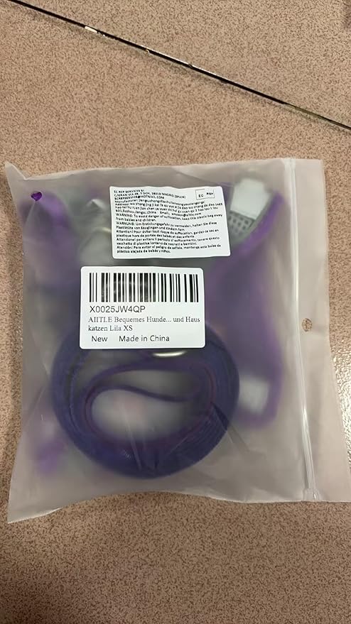 AIITLE Comfortable Dog Harness and Leash Set for Walking - Spring Step in Vest Harness,Reflective Bands, Adjustable No Pull Puppy Essentials, for Small Dogs and House Cats Purple XS