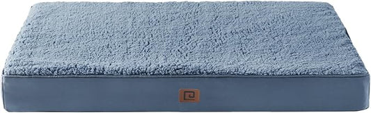 EHEYCIGA Orthopedic Medium Dog Beds for Small Dogs with Removable Washable Cover for Crate, Spa Blue, 30x20