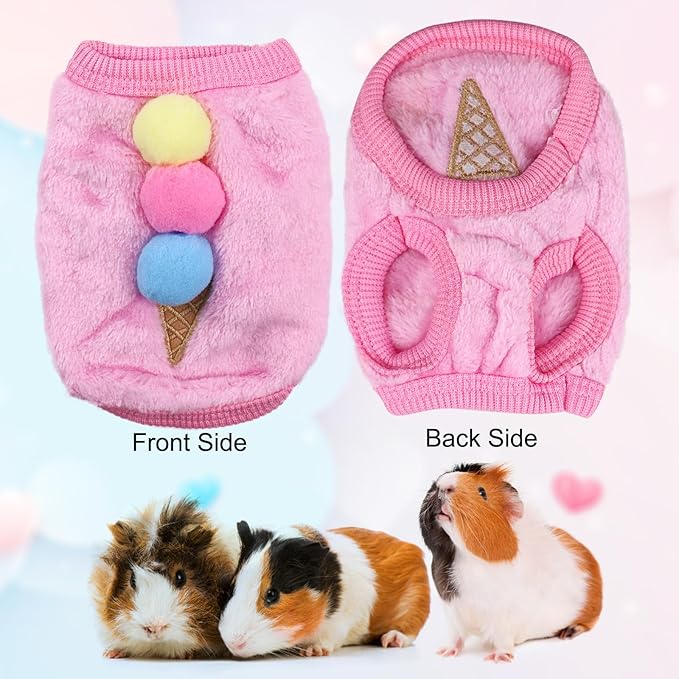 7 Pcs Cute Guinea Pig Clothes Costume Soft T-Shirt Clothes for Rabbits Hamster Clothes Kitten Ferret Chihuahua Puppy Mini Dog and Small Animals