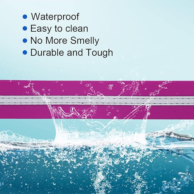 NIMBLE Dog Collar Waterproof Pet Collars Anti-Odor Durable Adjustable Polyester Soft with Reflective Cloth Stripe Basic Dog Collars S/M/L Sizes (Medium (11.81”-18.5”inches), Rose Purple)