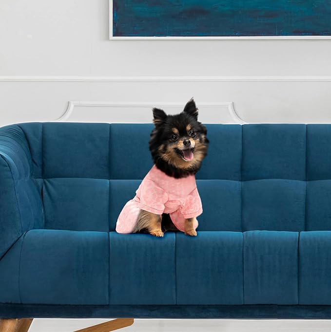 Juicy Couture Pink Leopard Tulle Dog Dress ā Pullover Design Puppy Shirt with Elasticated Waistline and Flared Skirt, Doggie Clothes for Convenient Bathroom Breaks, Small (5-7 lbs.)