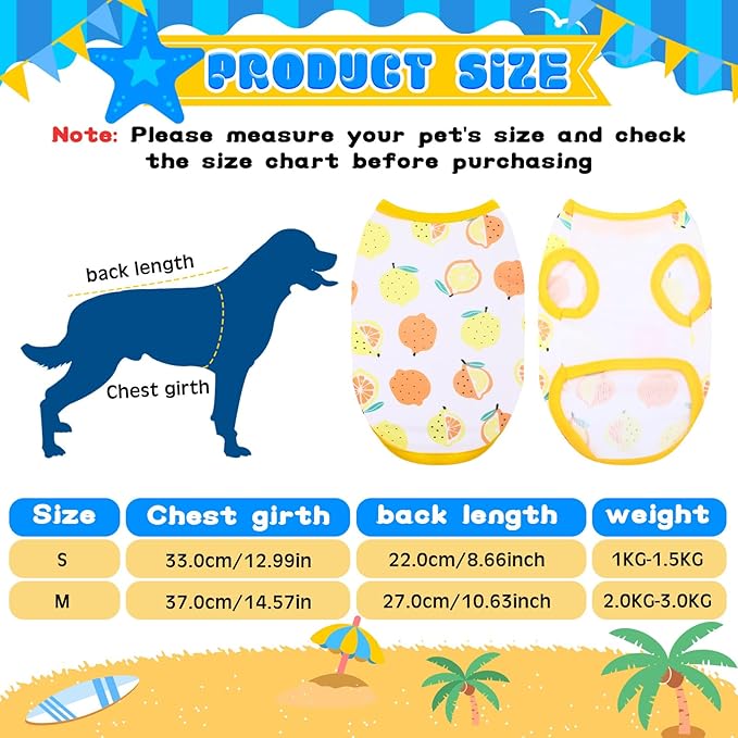 20 Pcs Dog Shirts Summer Puppy Printed Clothes Soft and Breathable Dogs T Shirts Cute Pet Vest Sweatshirt Outfit for Small Medium Puppy Pet Cat Chihuahuas Papillons Pomeranian(S)