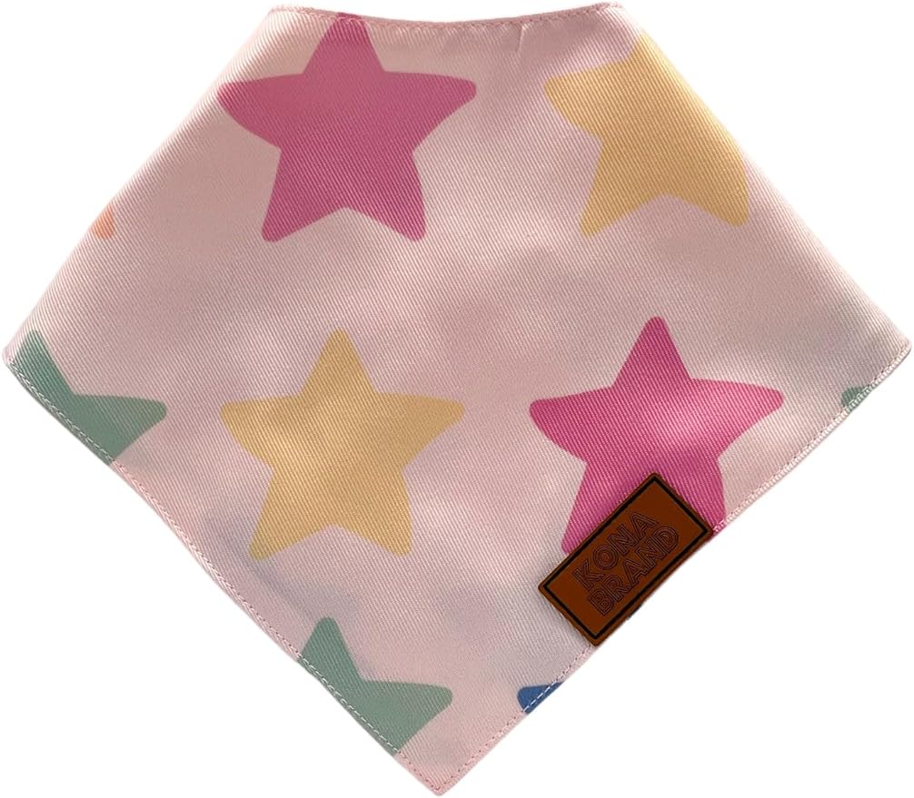 KonaBrandCo- Premium Handmade Dog Bandana | Dual Layered Silky Durable Polyester Fabric | Adjustable Fit Custom Shape- Won't Roll (Large, REESE)